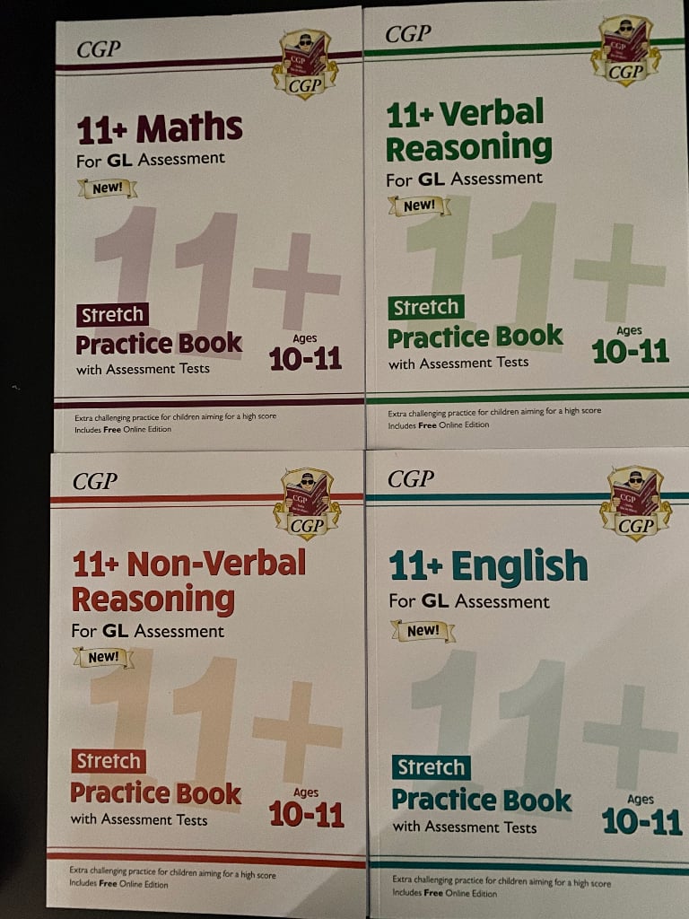 11+ CGP books & Test assessments - GL board