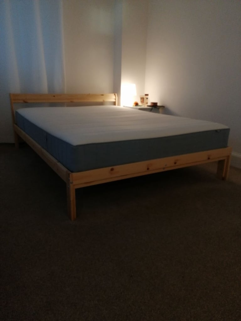 Double standard bed and mattress