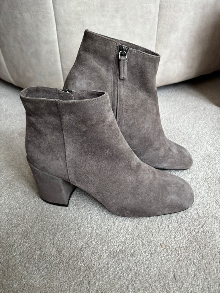 image for Jones Bootmaker women's grey suede ankle boots Size 6/39 as new.