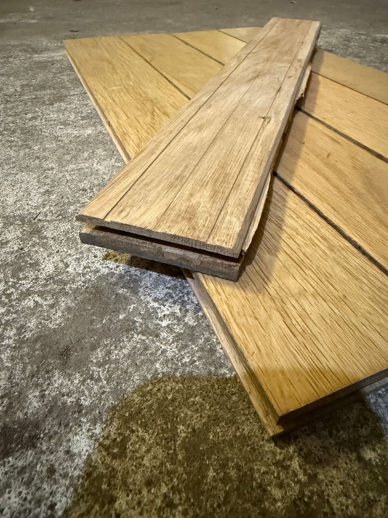 🌿 O507POZ — Reclaimed Oak GYM Parquet Flooring (50 × 7 cm) @wood_job_uk