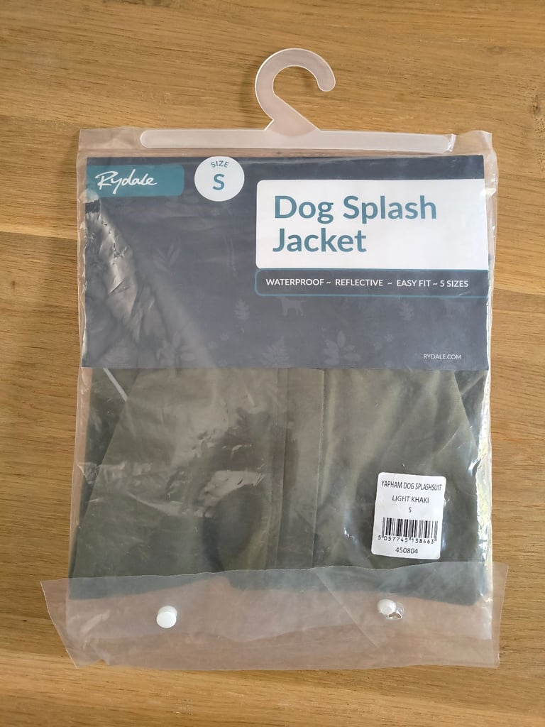 Rydale Yapham Waterproof Dog Raincoat - Dark Khaki Size Small