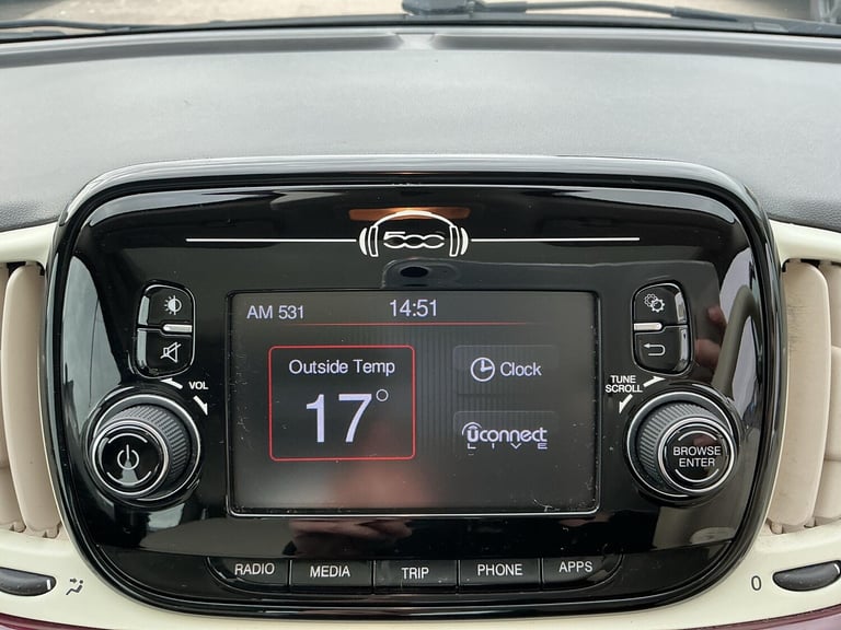 2018 Fiat 500 1.2 Lounge Hatchback 3dr Petrol Manual Euro 6 (s/s) (69 bhp) HATCHBACK Petrol Manual
