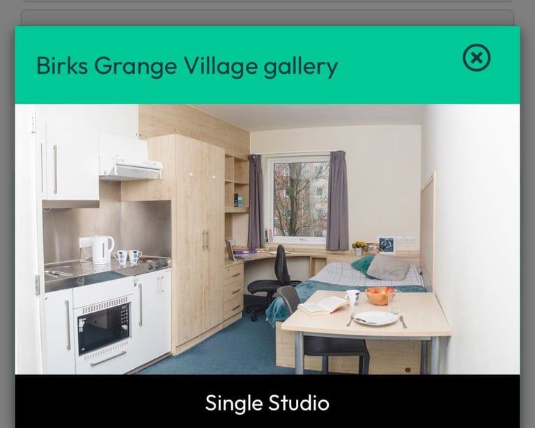 Lovely Studio at Birks Grange Village Available for Students!