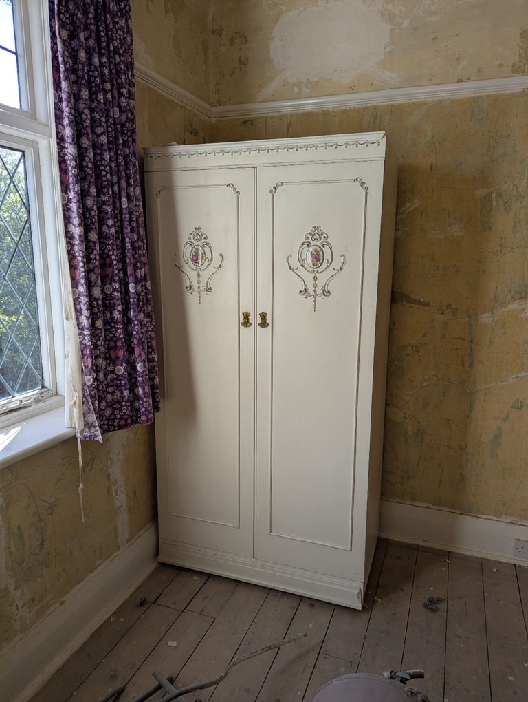 Vintage Jarman and Platt white wardrobe 