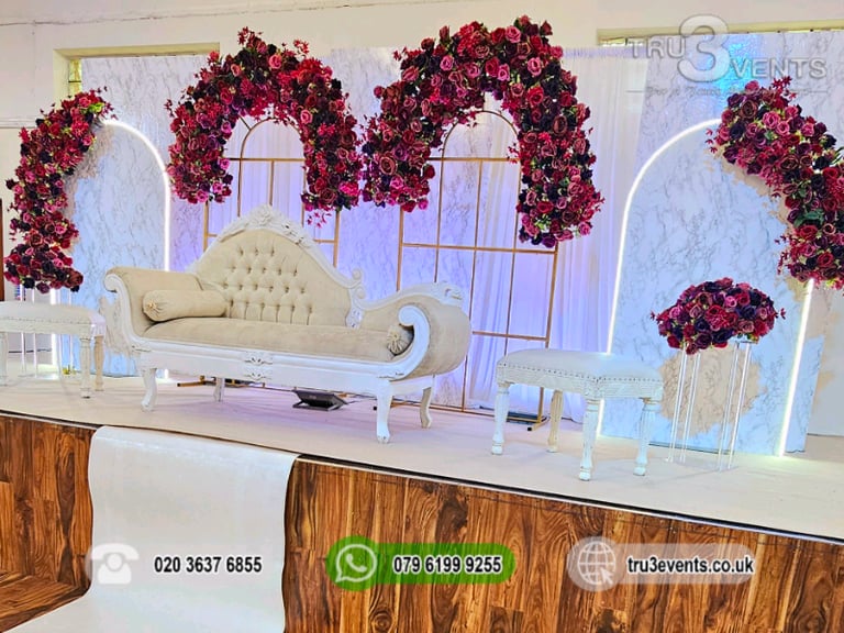 Wedding Stages, Mehndi Decor, Marquee Hire, Nikkah Stage