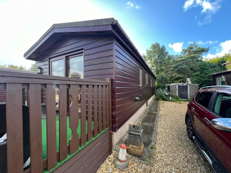 Static Caravan For Sale Off Site Pine Log Cabin 40ftx12ft, 2 Bedroom 