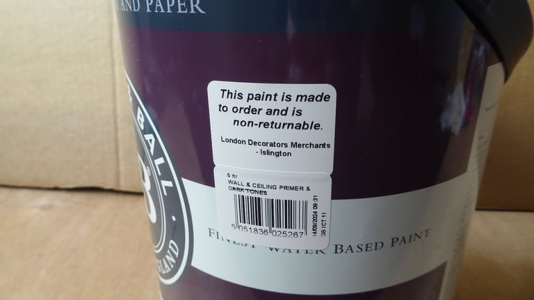 Expensive Farrow&Ball Dark tones Wall & ceiling Primer & undercoat- 3.6L for less than 1L price
