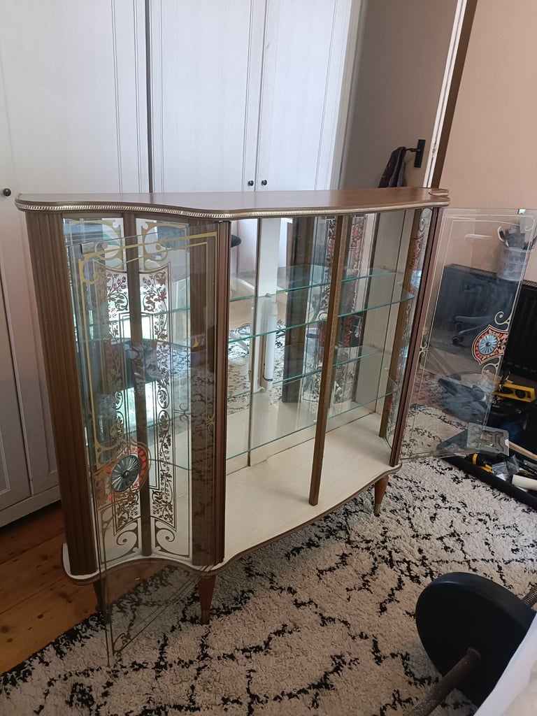 Large Antique glass wooden cabinet. Great condition 