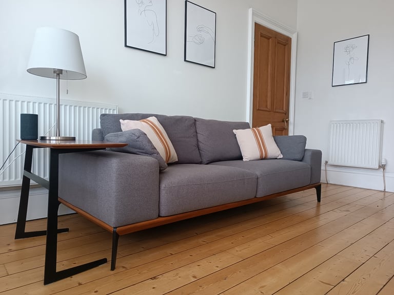 image for DWELL Malmo 3 Seater Grey Sofa Excellent Condition