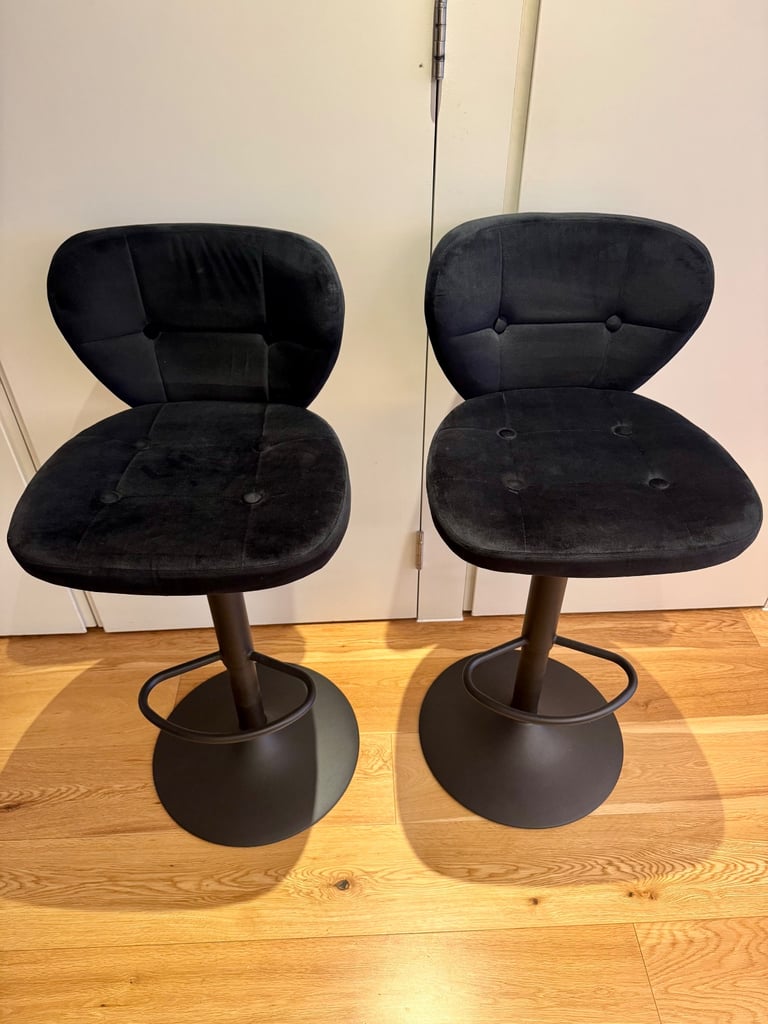 image for Black Bar stool with back 