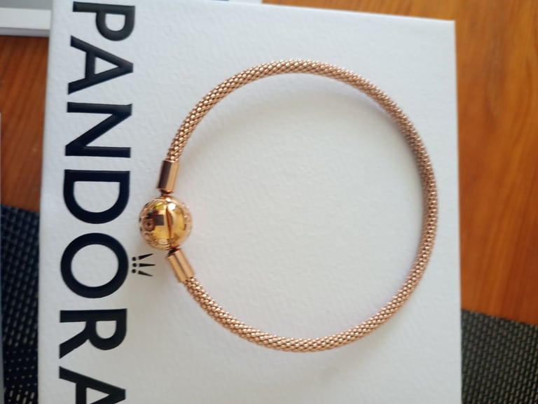 image for £65 pandora bracelet gold plated 14 ct 