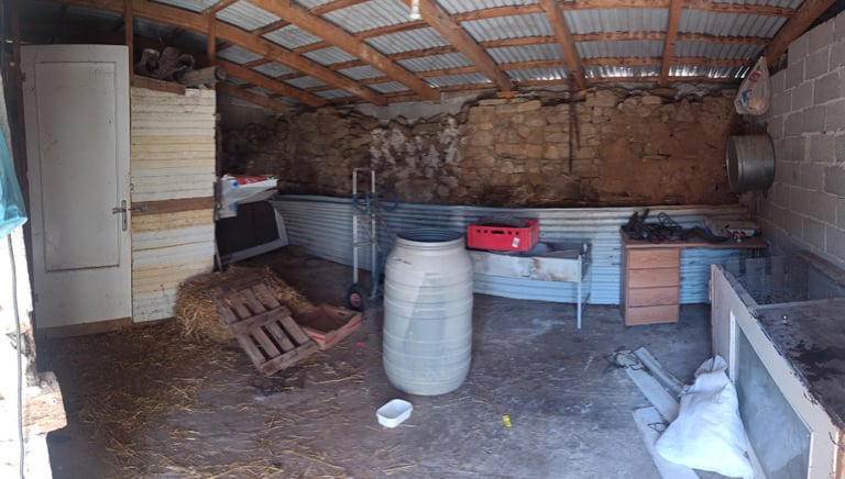 Greece - land with storage/house for sale in Central Greece close to Lake Plastira