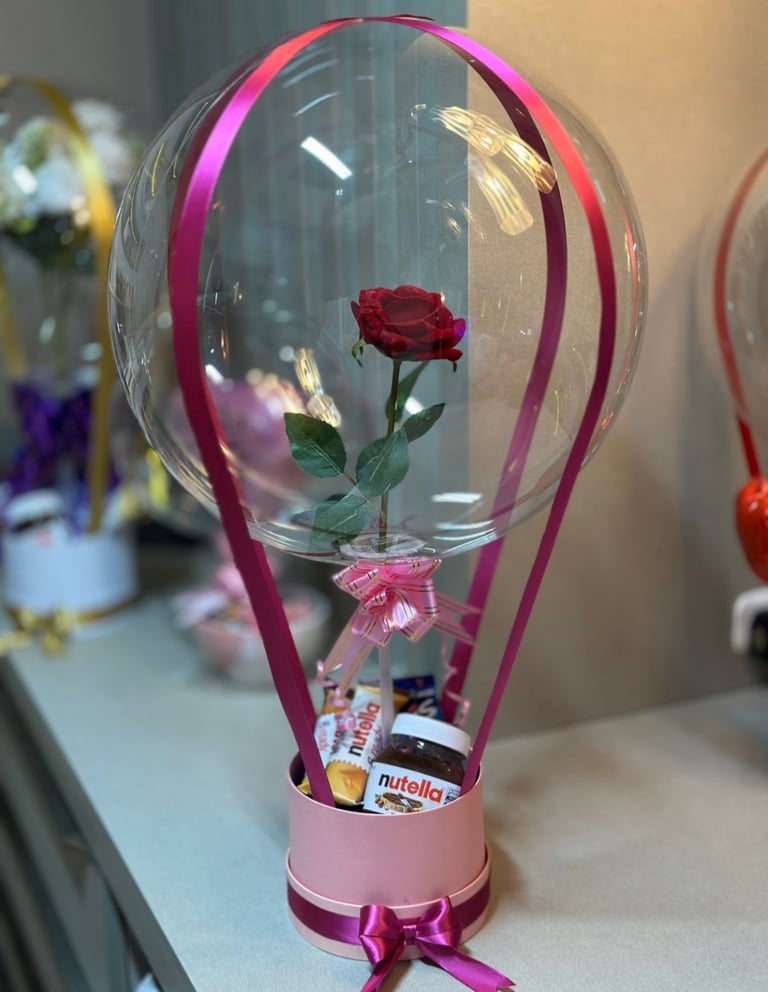 Rose Box Balloon gift set