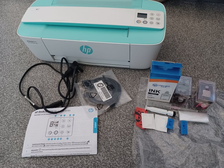 HP DeskJet 3721 All-in-one printer with new substitute ink