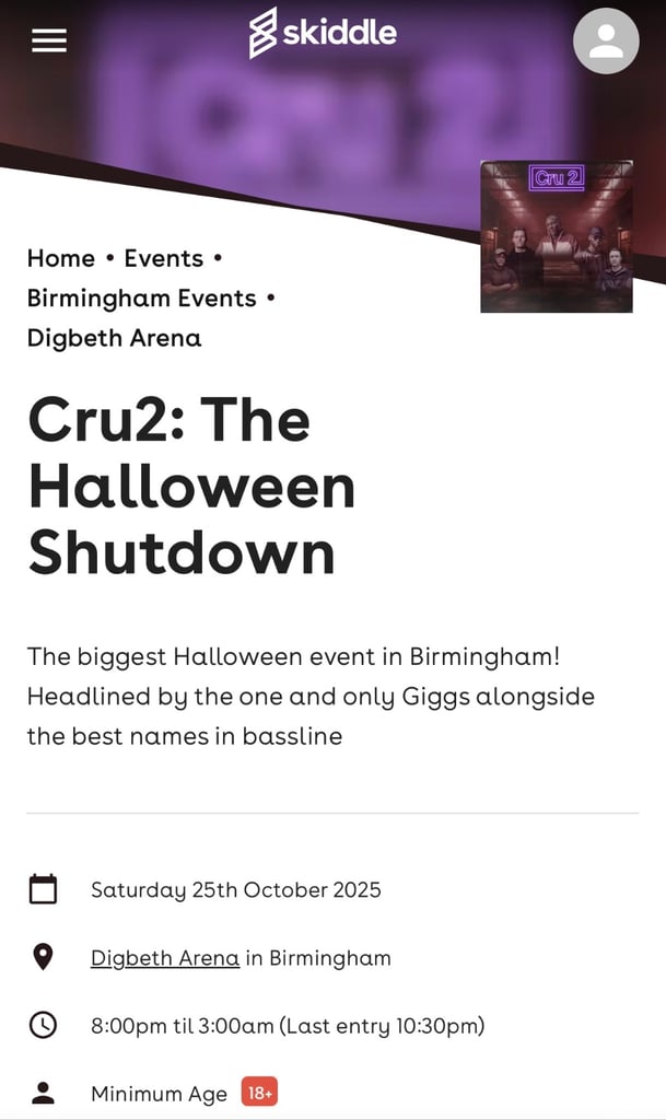Giggs - Cru2 The Halloween Shutdown in Digeth - Saturday 25th October 