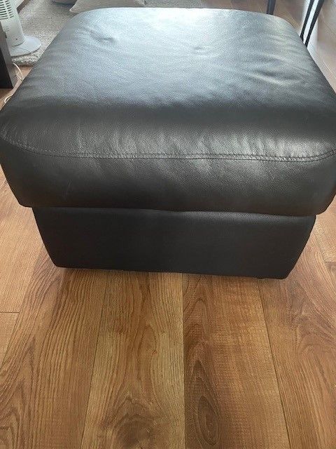 Dark Brown Leather 3 Piece Suite