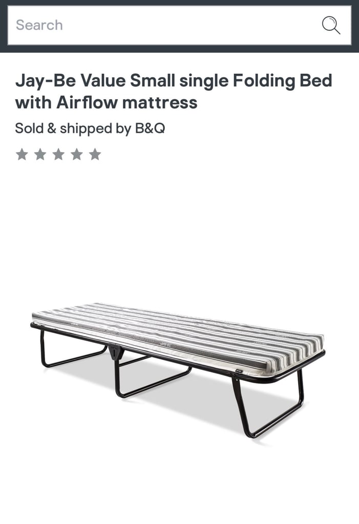 image for Jay-Be value small single folding bed with airflow mattress
