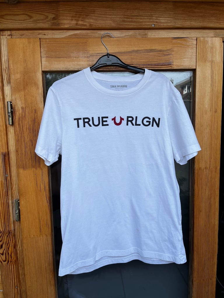image for Men’s white true religion T-shirt size medium 