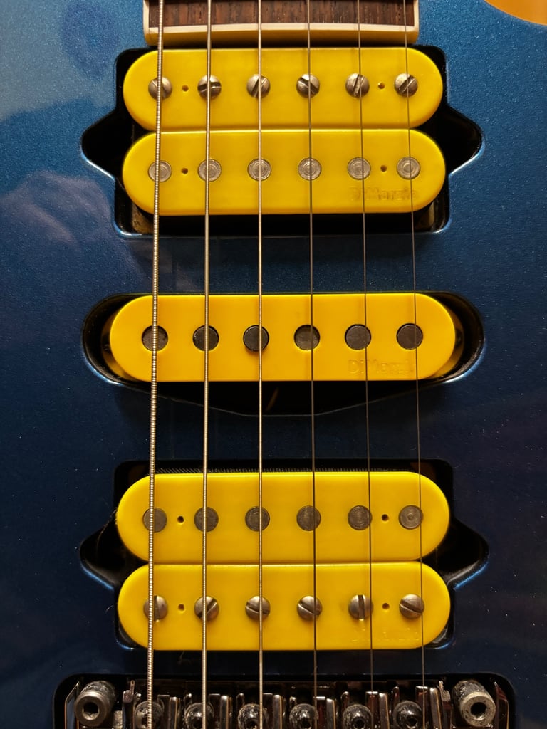 Ibanez RG3570Z Laser Blue, Japanese made Prestige model, Dimarzio Pickups.