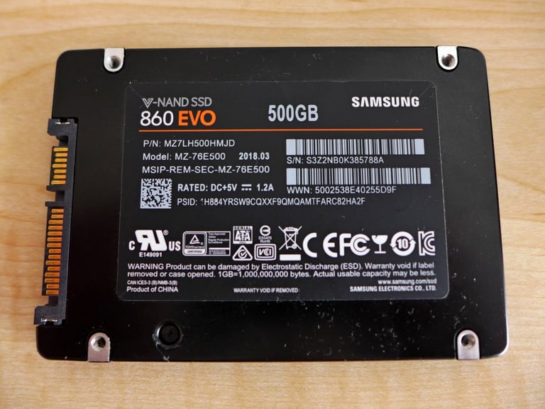 image for Samsung 860 EVO 500GB, SATA III, 2.5inch Internal SSD - may deliver