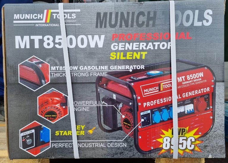 💥⚡ 🎁Brand NEW GERMAN 2022 Model ML8500 Silent Petrol Generator 8.5 KVA, With 6.5 HP for Sale