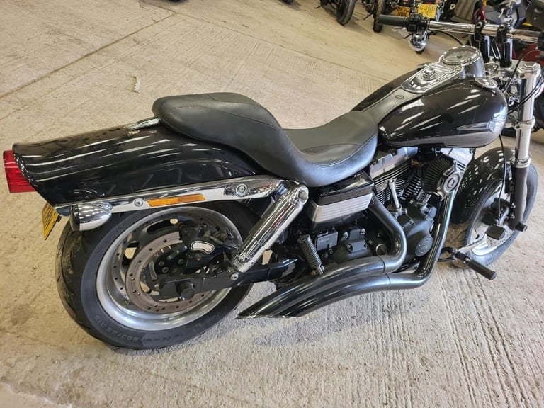 2014 14 HARLEY DAVIDSON FAT BOB FXDF [Phone number removed]DYNA BLACK CUSTOM CHOPPER