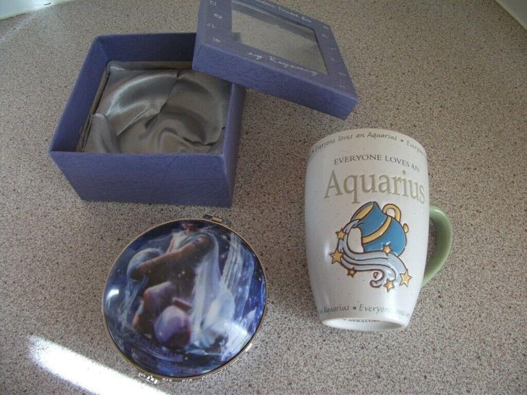 Aquarius Trinket Box and Mug – New    