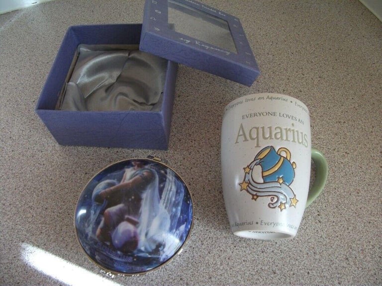 image for Aquarius Trinket Box and Mug – New    