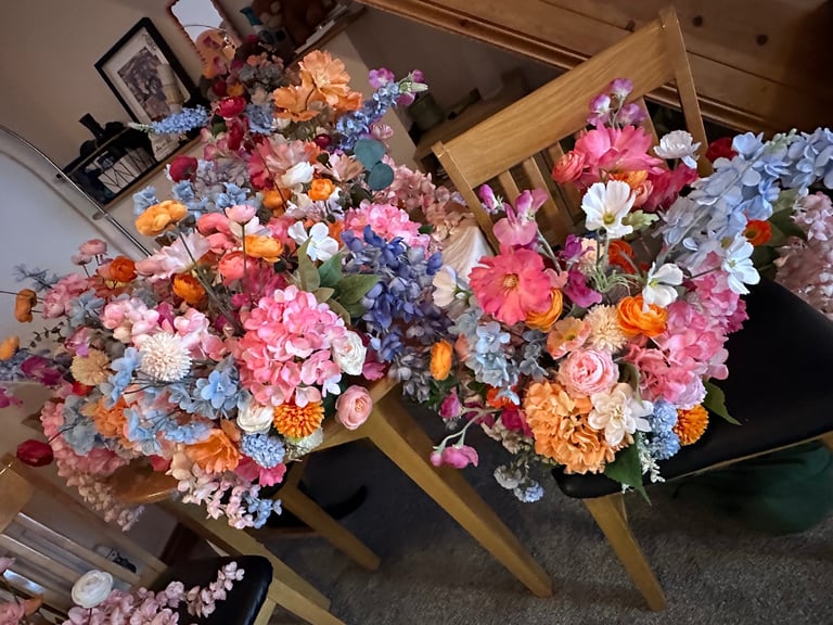 Faux wedding flowers - centre pieces 