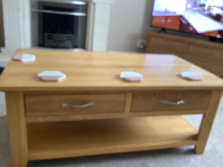 image for Solid oak coffee table