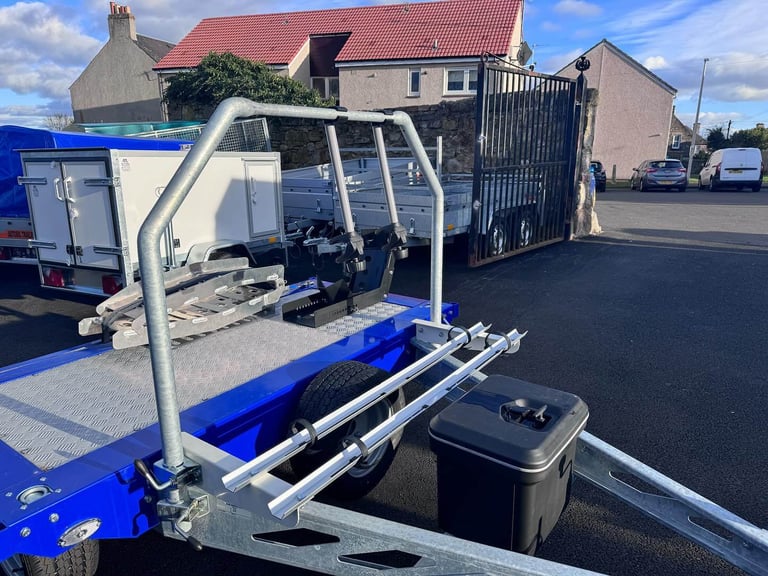 REDUCED PRICE!! SINGLE MOTORBIKE TRAILER WITH REMOVABLE BIKE RACK 750KG