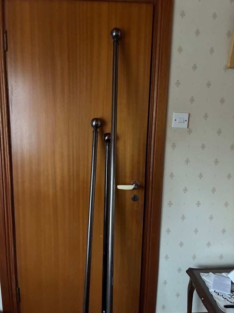 Chrome Curtain poles from Harry corry