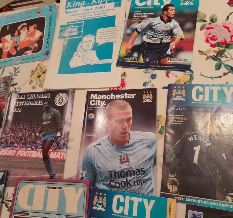 Manchester City programs, fanzines.