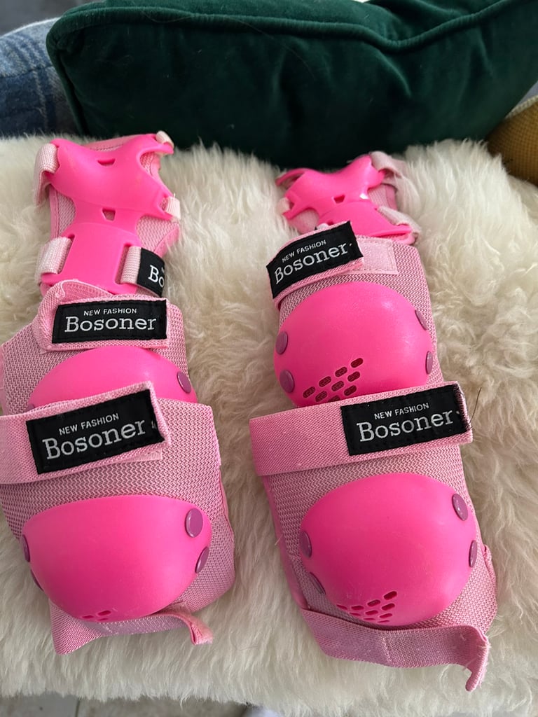 Pink Protective knee, wrist, elbow pads 