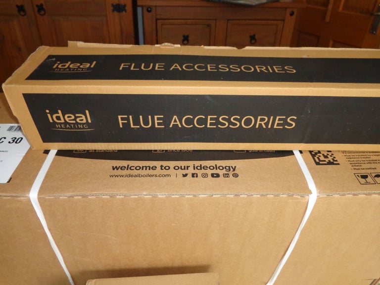 ideal logic combi boiler c30 with mag clean and flue