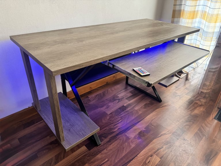 Grey Nebraska oak office desk