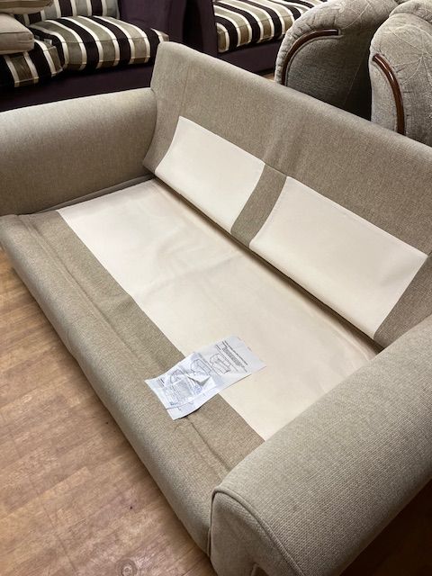 Laura Ashley Beige Fabric Weave Contemporary Style Sofa Bed 