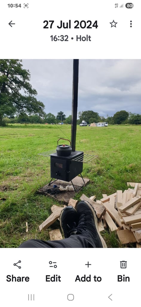 Camping log burner 
