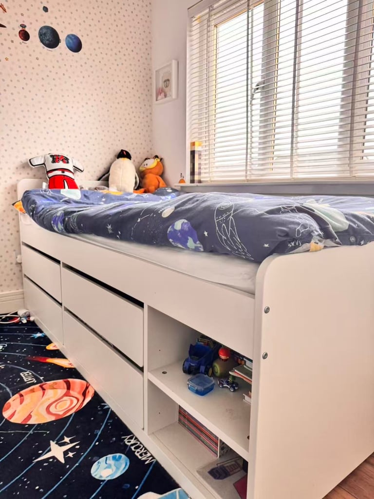 image for IKEA SLÄKT beds with build in storage and a quality mattress included.  (Excellent Condition)