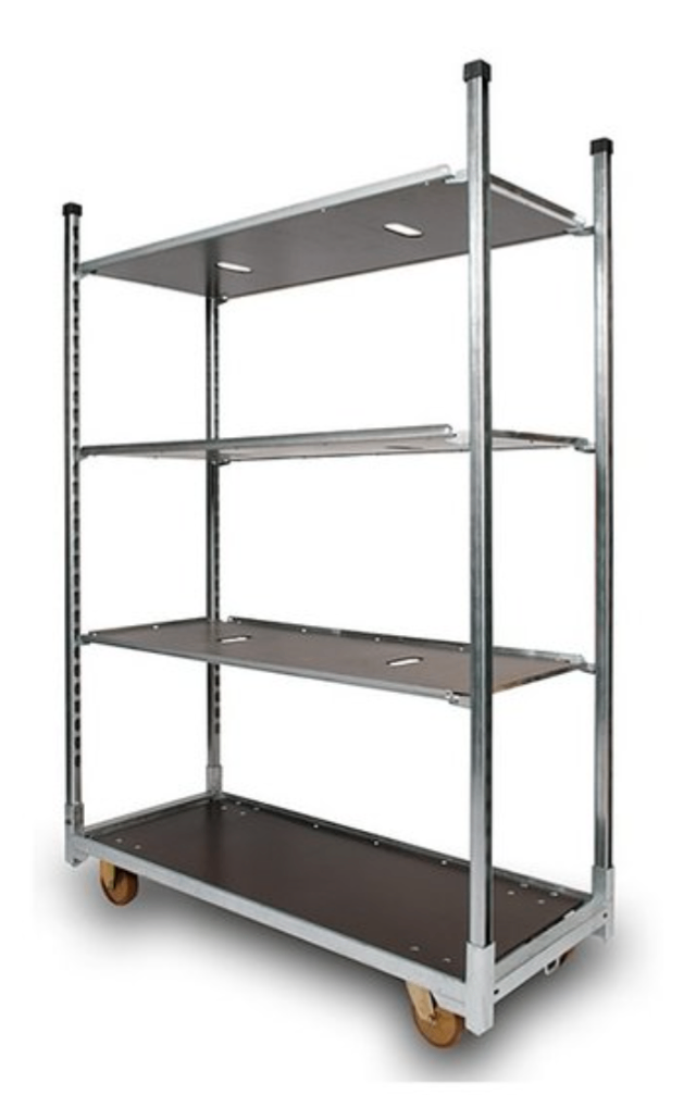 Wheeled trolley great for garage storage, heavyweight used worldwide for plant distribution 