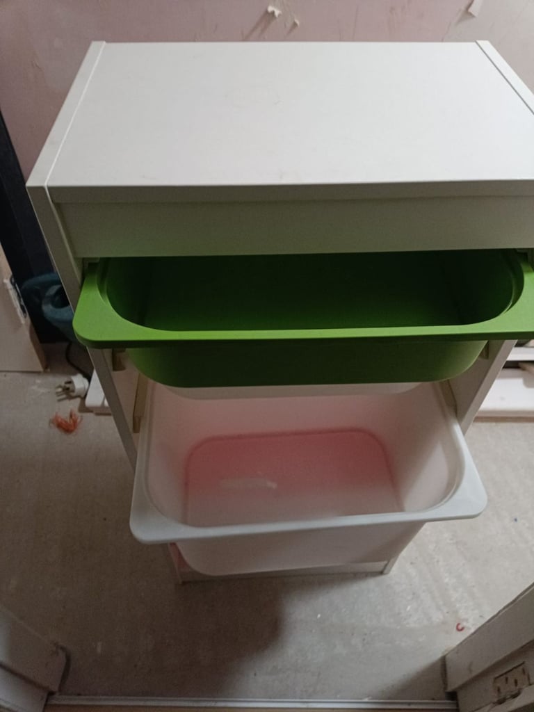 IKEA Storage Unit with Colourful Bins
