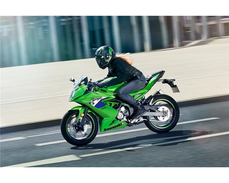 New 2026 Kawasaki Motorcycle Ninja 125 Green Grey Due November