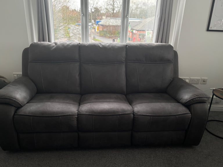 DFS New Vision 3 seater & 2 seater sofas with pouffe