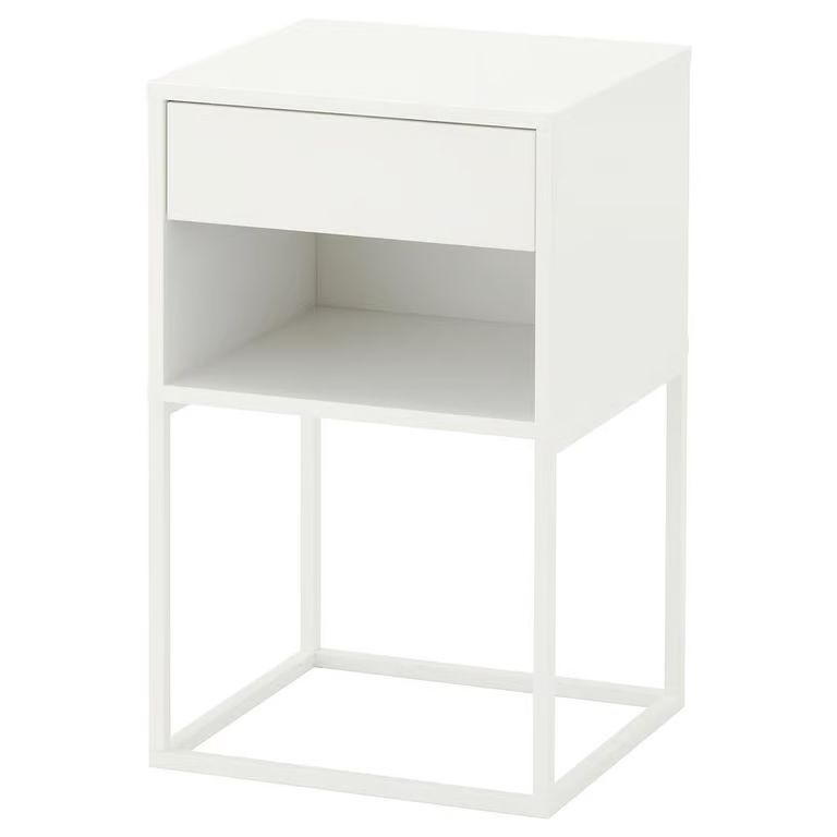 image for IKEA VIKHAMMER Bedside table, white, 40x39 cm