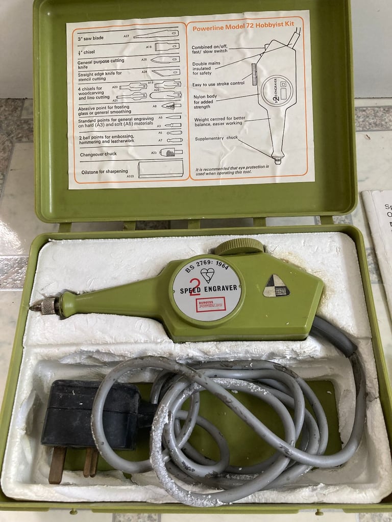 image for Vintage Burgess Powerline Model 71 Hobbyist Kit for engraving – post or collect
