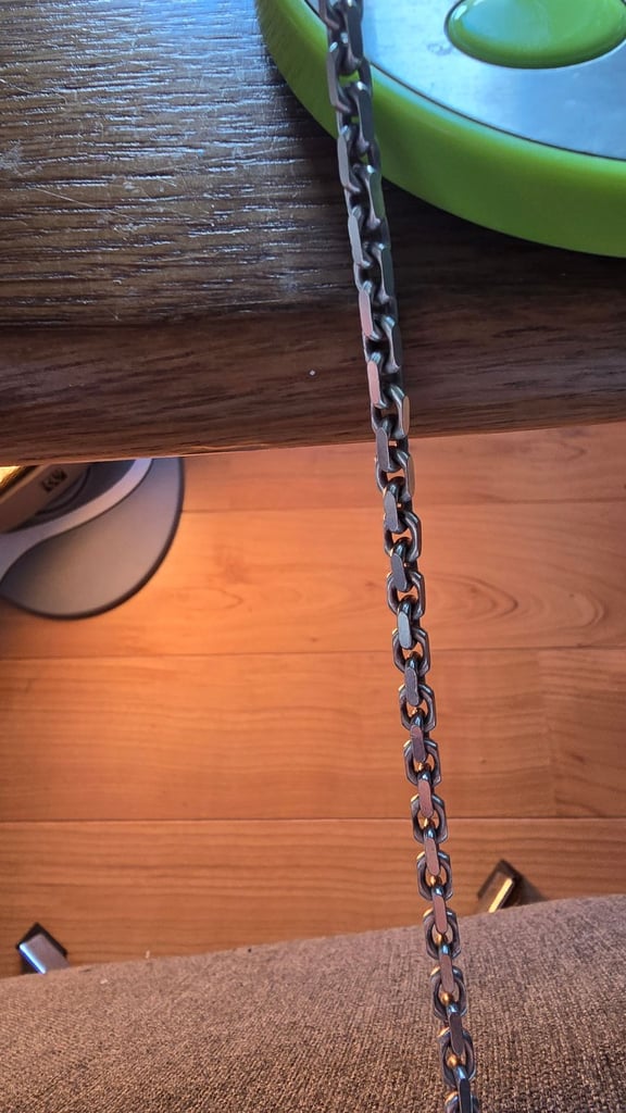 Men's Solid 925 Sterling Silver Curb Chain Necklace ( 46 grams in weight )