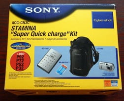 Unused Original SONY Accessories for camera: Luxury Case and Battery Charger (no batteries).