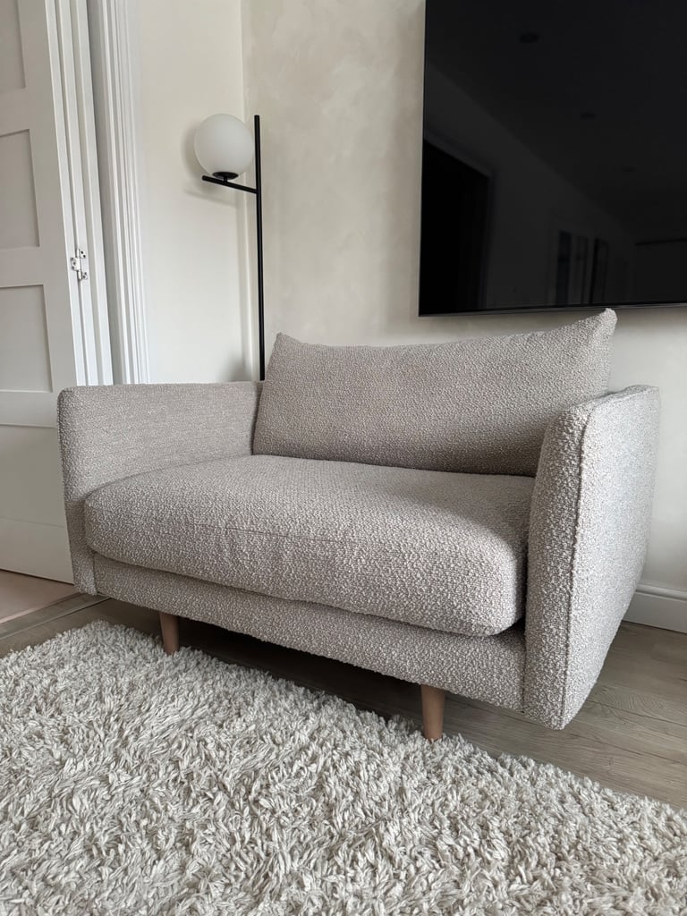 image for Barker and Stonehouse Levico Snuggler chair boucle mink