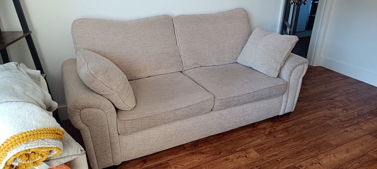 3 seater sofa bed beige