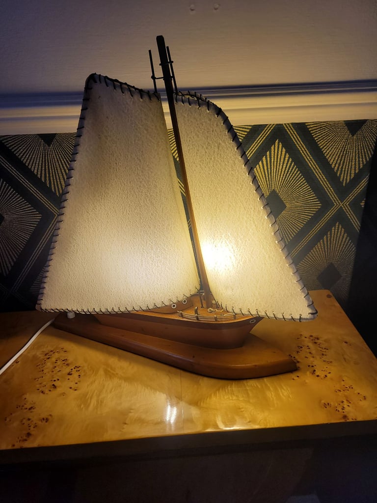 Art Deco 1930's boat builders yacht lamp in vgc fully working and pat tested 